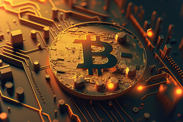 Fototapeta na wymiar bitcoin,Crypto currency ,coins,Blockchain, Bitcoin Background