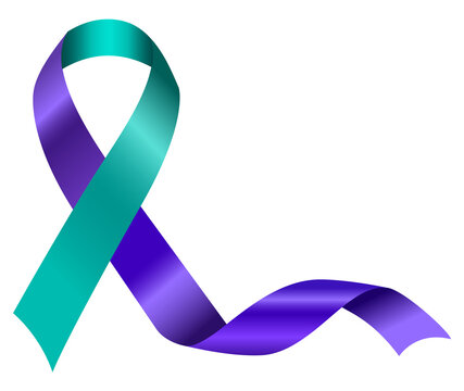 Teal and purple ribbons are used to represent many important situations that need attention. These include domestic violence, sexual assault, and suicide.
