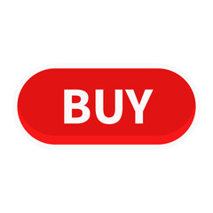 Buy Button In Red Color And Rounded Rectangle Shape For Business
