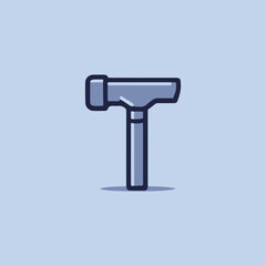 hammer icon illustration. vector hammer icon minimalist 