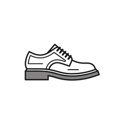 man shoes. oxford shoes. sport running shoes. unisex fashion icon illustration