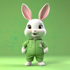 easter bunny with a background AI generative