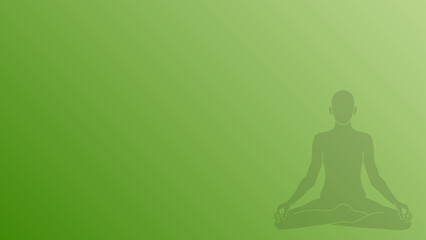 green yoga meditation theme vector design