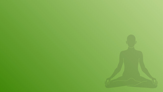 green yoga meditation theme vector design