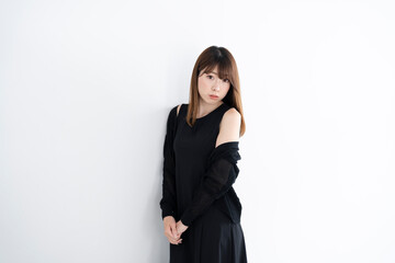 茶髪の女性