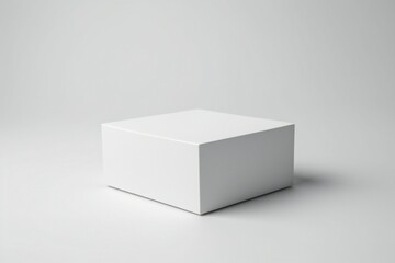 Empty white box mockup on white background Generative AI