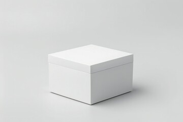 Empty white box mockup on white background Generative AI