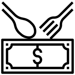 greed line icon,linear,outline,graphic,illustration