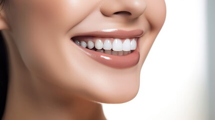 Naklejka premium Woman smile. Generative AI