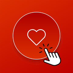 Like sign. Thumb up and heart icon. Love icon. Ready like and love button for website and mobile app, social media.