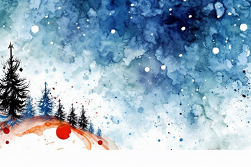 Christmas abstract background water color