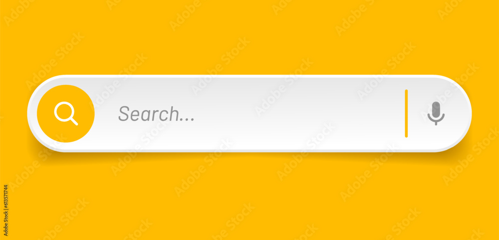 Fototapete Search Bar with suggestions for UI UX design and web site. Search Address and navigation bar icon. Collection of search form templates for websites. Search engine web browser window template.