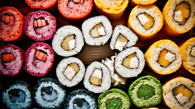 sushi HD 8K wallpaper Stock Photographic Image