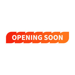 Opening Soon In Orange Color And Rectangle Shape For Announcement
