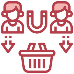 CUSTOMER ACQUISITION line icon,linear,outline,graphic,illustration