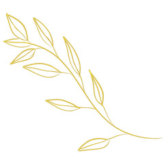  Gold Vintage Leaves And Floral Line Art, Holiday Bokeh Background