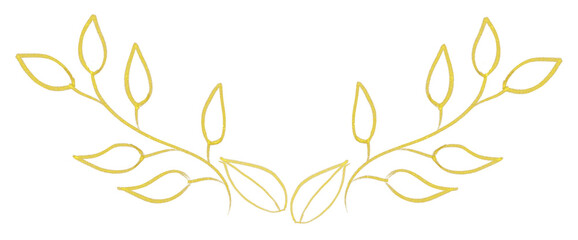  Gold Vintage Leaves And Floral Line Art, Holiday Bokeh Background