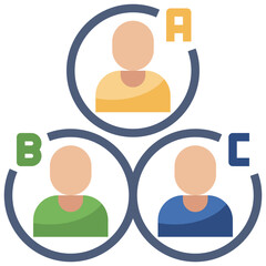 CUSTOMER TYPES line icon,linear,outline,graphic,illustration
