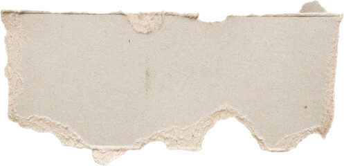 piece of gray paper tear isolated on white background