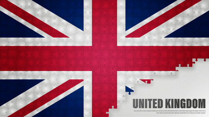 Fototapeta na wymiar England jigsaw flag background.