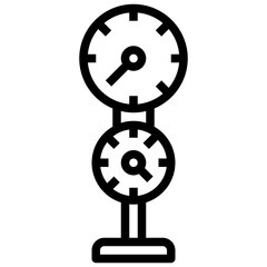 Obraz premium meter line icon,linear,outline,graphic,illustration