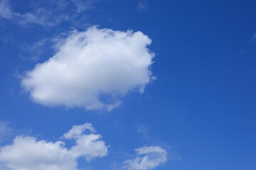 Blue sky natural background with white clouds.