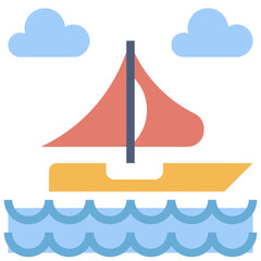 boat line icon,linear,outline,graphic,illustration
