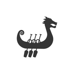 Dragon boat asian chinese festival logo design

