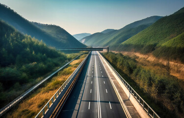 the highway in china is wide open