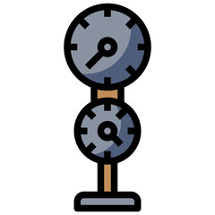 Fototapeta premium meter line icon,linear,outline,graphic,illustration
