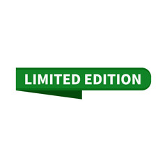 Limited Edition In Green Color And Rounded Rectangle Ribbon Shape For Promotion
