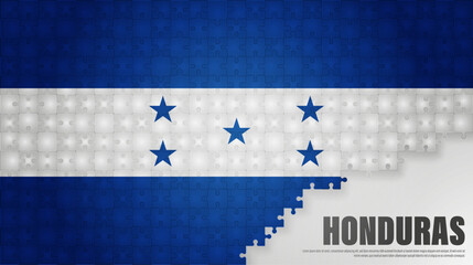 Honduras jigsaw flag background.