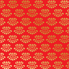 seamless pattern with red flowers