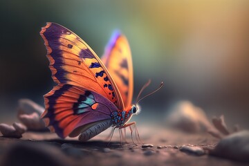Fototapeta na wymiar vibrant butterflies showcase the beauty of nature outdoors generated by ai