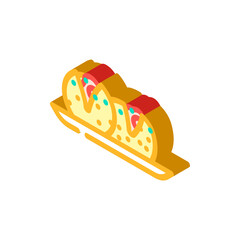 takoyaki japanese food isometric icon vector. takoyaki japanese food sign. isolated symbol illustration