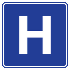 Fototapeta premium hospital sign blue vector design