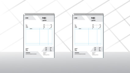 Invoice minimal design template. Bill form business invoice accounting