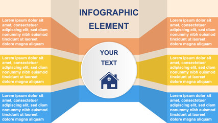 Infographic element background template design