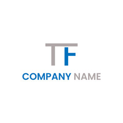 TF, FT, T, F abstract letters logo monogram.Alphabet letters Initials Monogram logo TF, FT, T and F