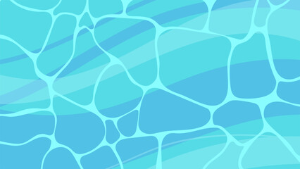 Tropical blue sea top view. Ocean background. Vector illustration