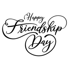 lettering happy friendship day