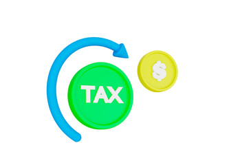 Tax icon 3d 