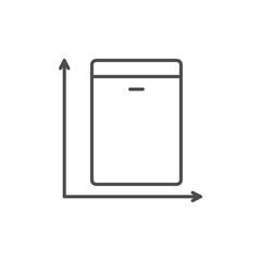 Appliance size line outline icon