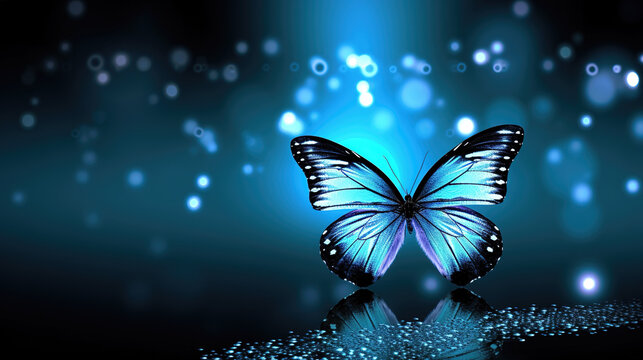 a lightning butterfly with raindrops, ai generated image