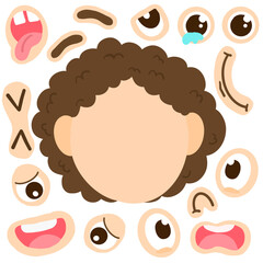 Feelings faces and Emotions Activity for Kid. 