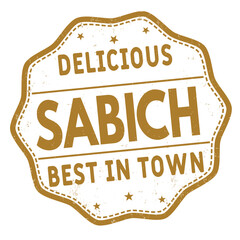 Sabich grunge rubber stamp