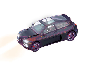 car isolated on white background, HOLOGRAM CAR PNG