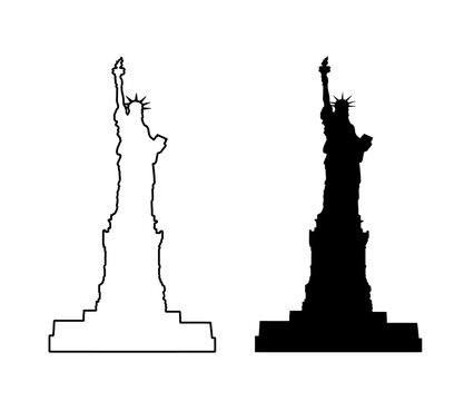 Statue of liberty vector illustration.