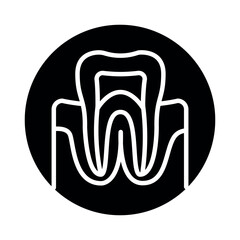 Gingivitis line icon. Isolated vector element.