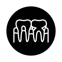 Periodontal disease line icon. Isolated vector element.
